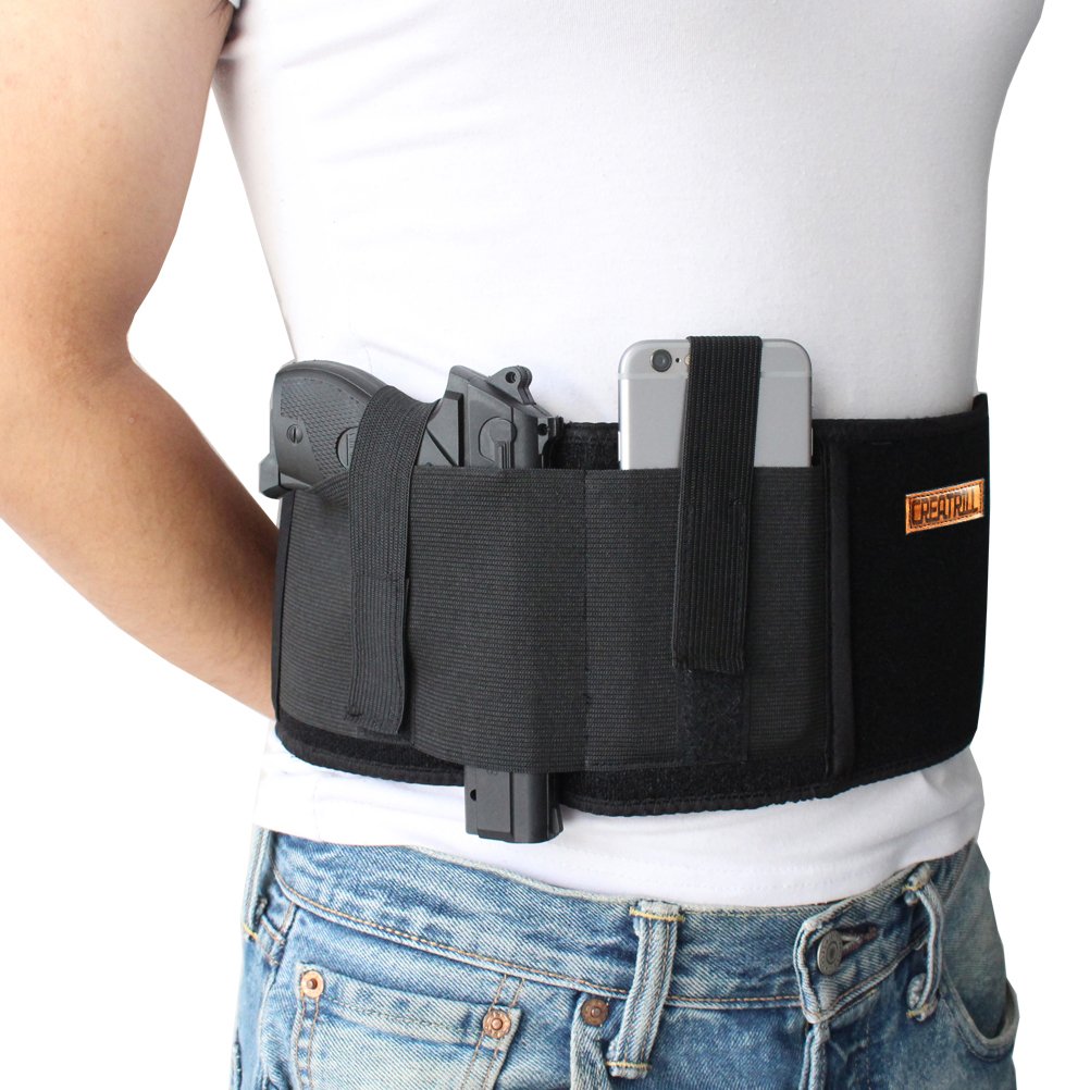 Belly Band Holster Concealed Carry with Magazine Pocket/Pouch Women/Men