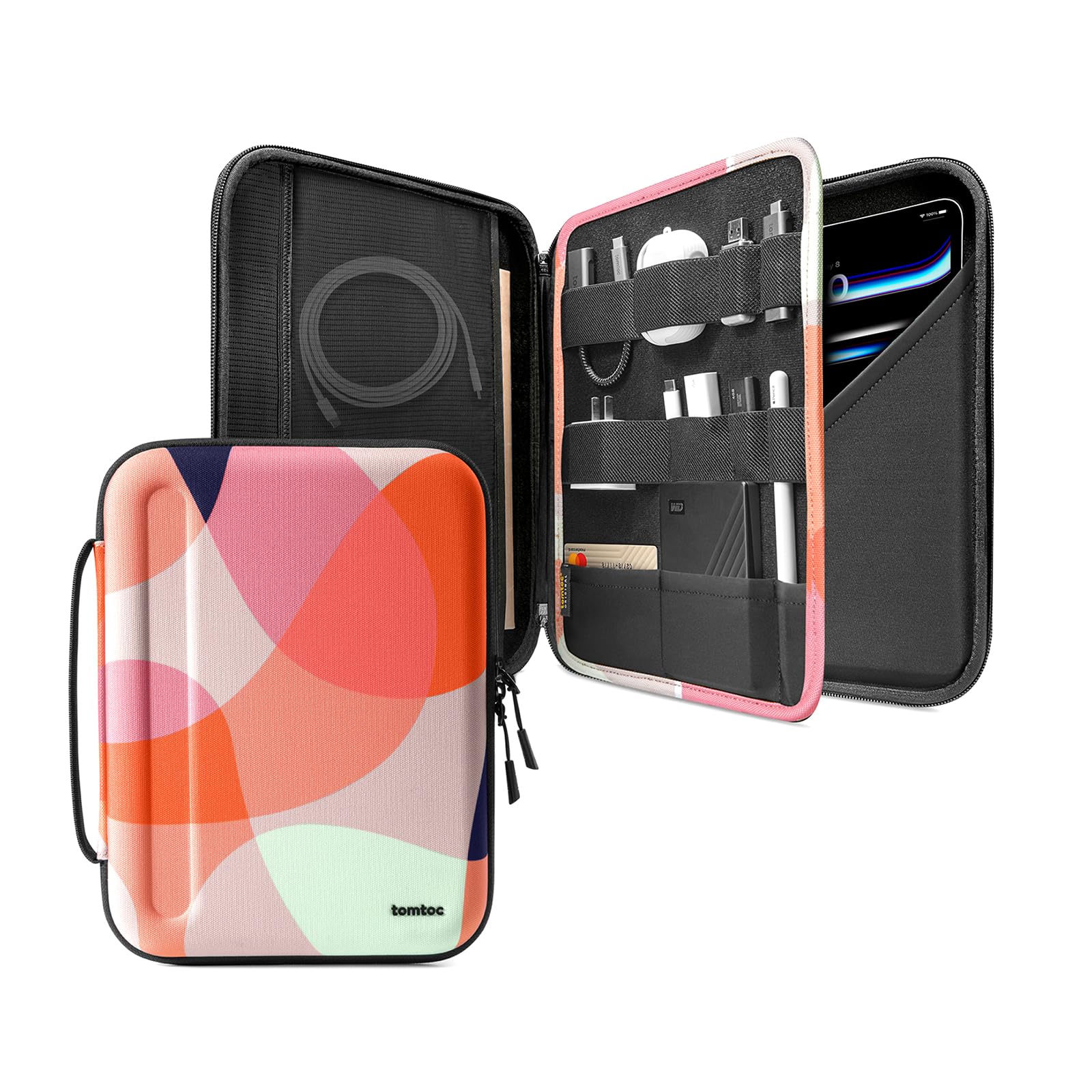 Photo 1 of tomtoc Portfolio Case for 13 Inch iPad Pro M4 2024 & iPad Air M2, 12.9-in iPad Pro M2/M1, Protective Sleeve with Accessories Pocket, Carrying Storage Bag for iPad Pencil Pro/Adapter/Magic Keyboard