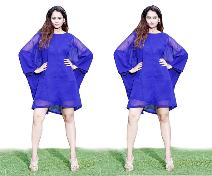 Hi Fashion Beaded Embroider Tunic Chiffon Luxury Beach Wear