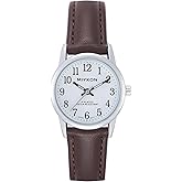 Miykon Ladies Watches for Women - Dainty Analog Womens Watches for Small Wrists with Genuine Leather Strap, Easy Reader Nurse Watch with Second Hand - Japan Quartz, Waterproof to 100ft