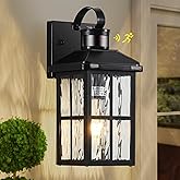 YJXGDIL Motion Sensor Outdoor Lights Dusk to Dawn Porch Light Black Exterior Lighting Fixtures Modern Outside Wall Mount Coac