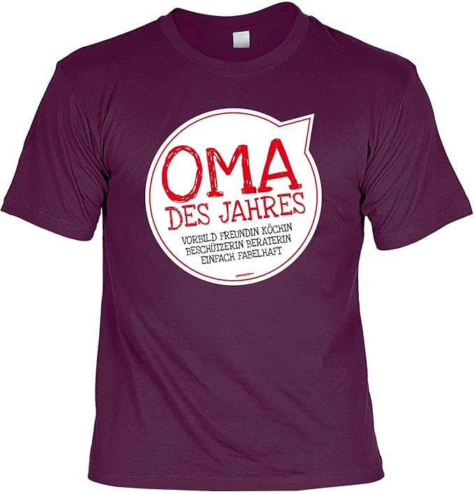 Unbekannt Oma Tshirt Sprüche Lustiges Funshirt Großmutter Oma Des Jahres Vorbild Geschenk Geburtstag Oma T Shirt