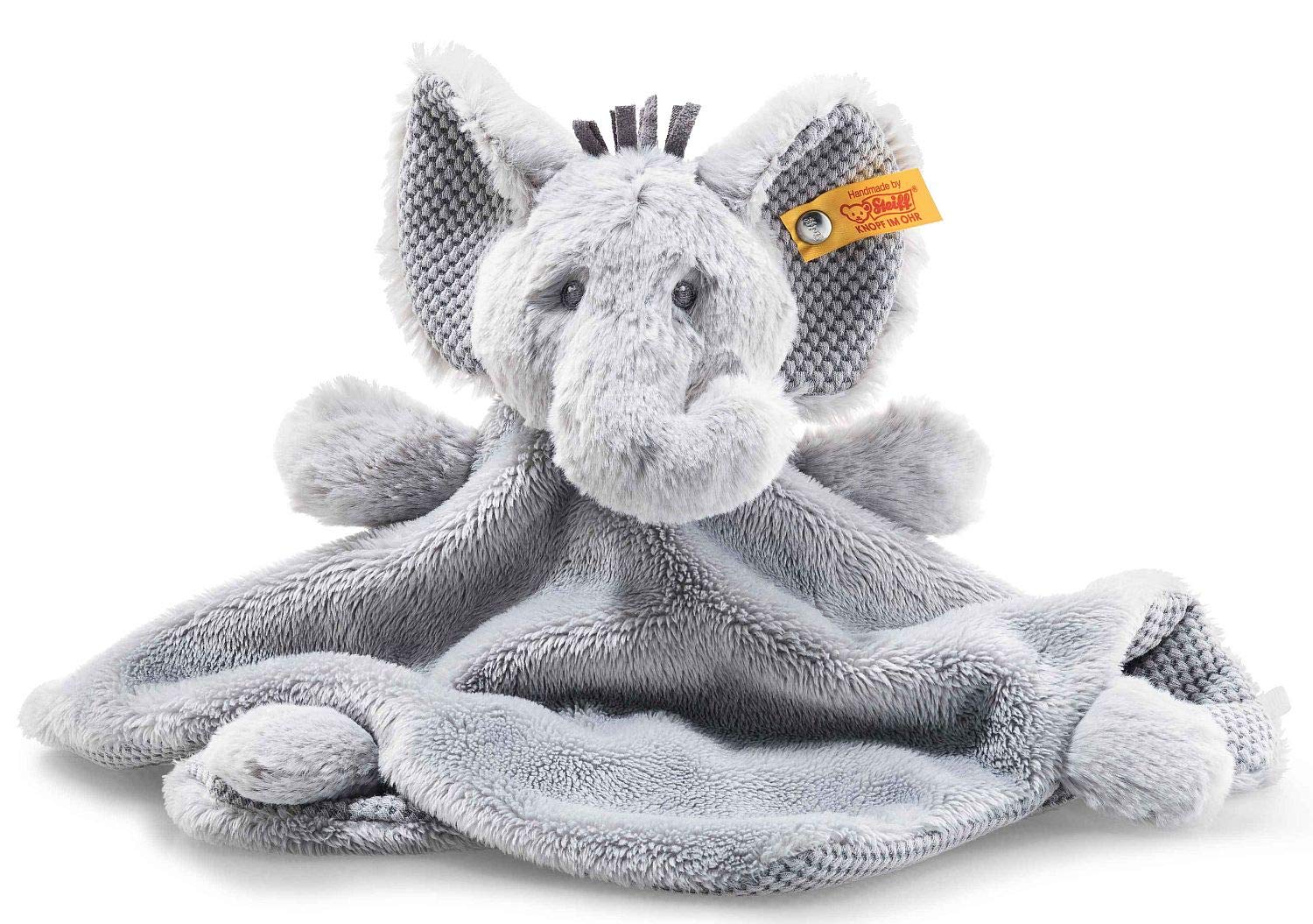 Steiff Ellie Elefant Schmusetuch - 26 cm - Schmusetuch für Babys - Plüschelefant - weich & waschbar - grau - (241918)