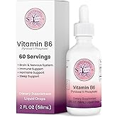 Soltrients Liquid Vitamin B6 P5P (Activated Pyridoxal-5-Phosphate) – Balanced 500% DV Dose, Double Servings – Alcohol-Free, Fast-Absorbing Nervous System & Energy Support, Non-GMO,2 oz, 60 Servings