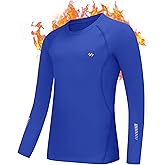 Ewedoos Youth Boys Compression Thermal Shirt Long Sleeve Fleece Undershirts Warm Base Layer for Boy Football Baseball Soccer