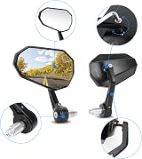 SUPAREE Motorcycle Bar End Mirrors Universal 2 Pack CNC Aluminum 7/8" Handles view 4