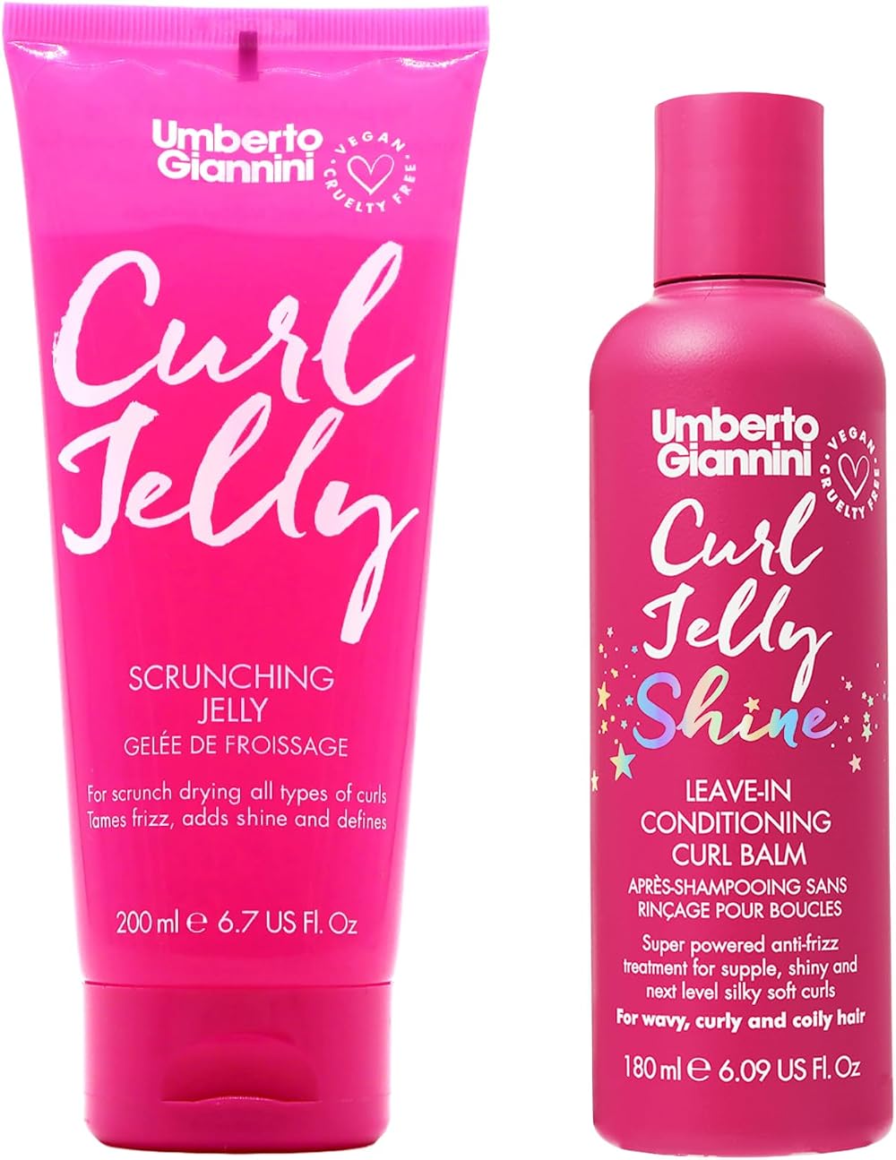 Umberto Giannini Curl Jelly Scrunching Jelly 200ml & Curl Jelly Shine 180ml Duo