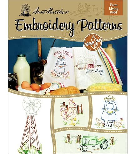 Aunt Martha's Tea Time Iron-On Transfer Patterns - Over 25 Designs For Embroidery