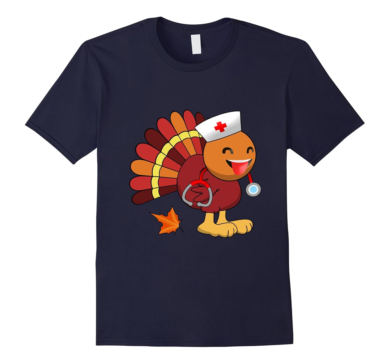 Turkey Nurse Emoji stuck out tongue and closed eyes shirt-ANZ