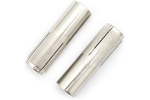 SCXCLY 5pcs Drop in Anchors, (5/8''-11) Knurled Drop-in-Anchor for Solid Concrete, Internal Forced Expansion Screw Bolts, 304 Stainless Steel(Silver)