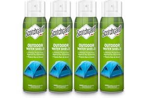 Scotchgard Outdoor Water Shield Fabric Spray, Water Repellent Spray for Spring and Summer Outdoor Gear and Patio Furniture, Fabric Spray for Outdoor Items, 42 Ounces (4 Cans)