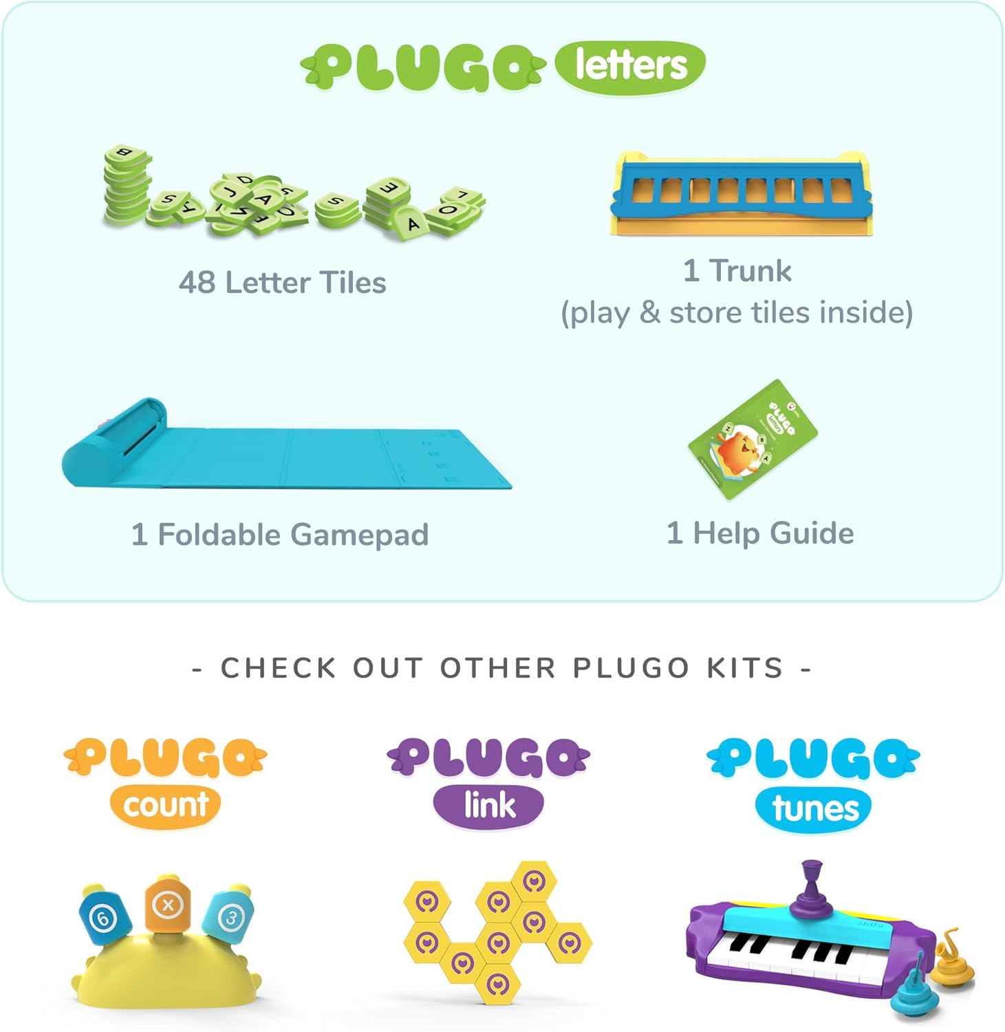 Plugo Letters by PlayShifu - Word Building with Phonics, Stories, Puzzles | 5-10 years Educational STEM Toy | Interactive Vocabulary Games | Boys & Girls Gift (App Based): Toys & Games