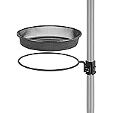 iBorn Bird Feeders Station Mesh Tray and Ring for 1” Pole Stand Station Outdoor Accessory for Humming Bird Feeders for Outsid