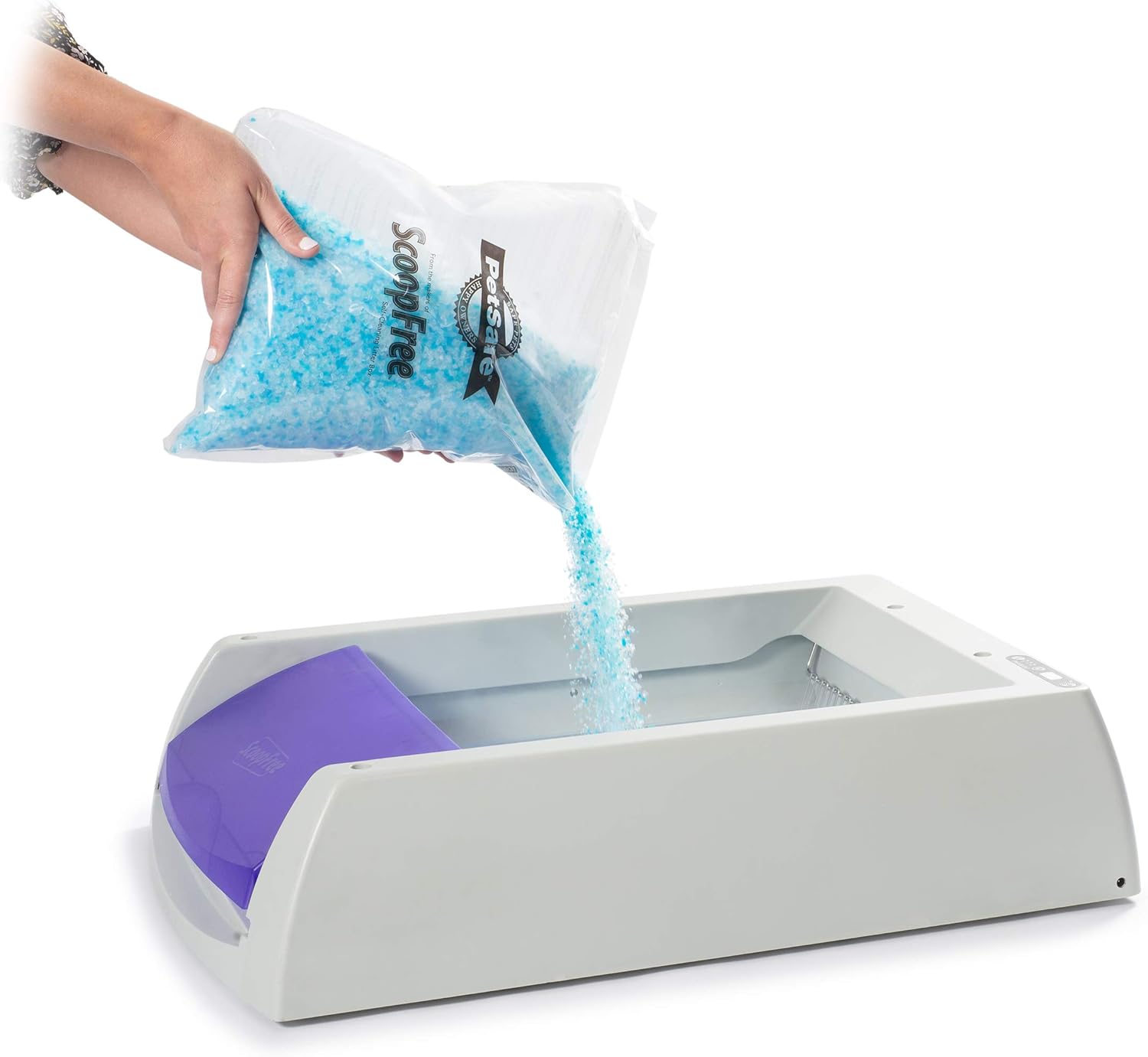 PetSafe ScoopFree Self-Cleaning Cat Litter Box Tray Refills with Premium Blue Non-Clumping Crystals, 6-Pack : Litter Box Liners : Pet Supplies