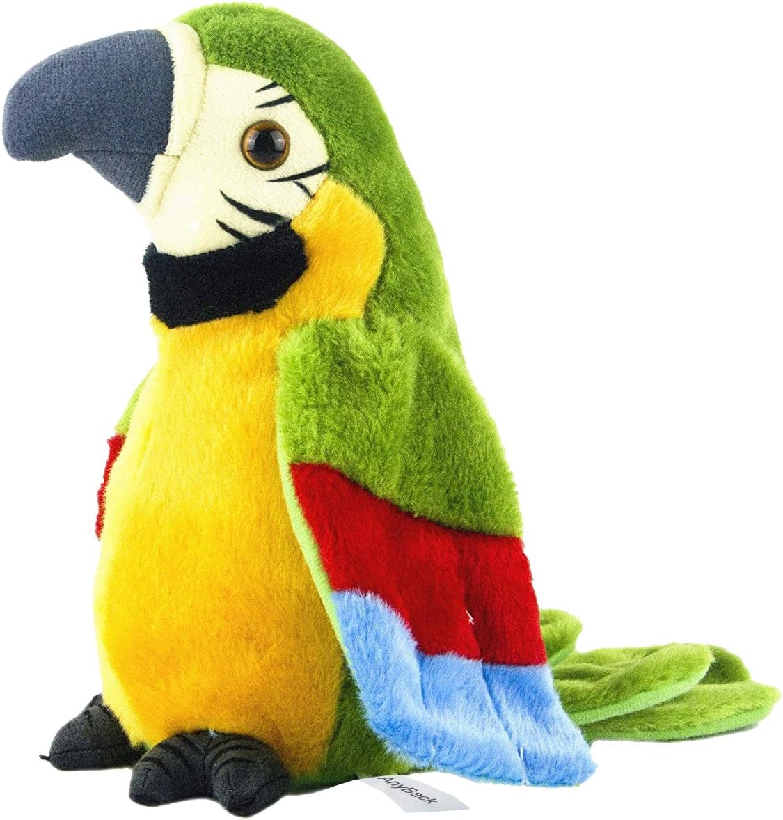 AnyBack Electronic Stuffed Talking Plush Animals Pets Toys Parrot, Talking Parrot Electric Plush Cute Mimicry Pet Animal Repeating Toy Stuffed Animals Toys for Kids Boys Girls Toddlers 1 Pack Green