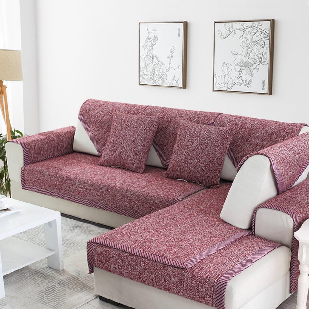 JYXJJKK Slip Sofa Cushions Simple Universal Sofa Towel Living Room Sofa Cover-A 110x110cm(43x43inch)
