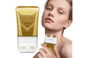 KITNOBLIS AH-8 Firming Neck Cream,Roller Neck Creams for Crepey Skin Body Care Comfort, Tightening & Moisturizing Skin, Reduces Neck Lines, Improves Elasticity, Anti-Aging, Skin Care Repair (Gold, 120g)