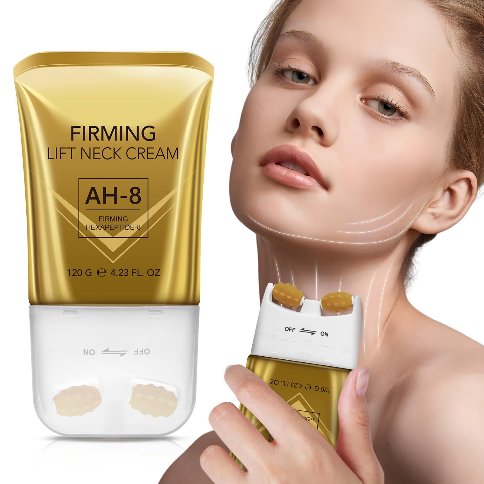 Photo 1 of AH8 Firming Neck Cream, Neck Firming Cream for Crepey Skin Body Care Comfort, Contains Hexapeptide, Moisturizing, Tightening Lotions Cosmetic Skin Repair for Women, Suitable for All Skin Types