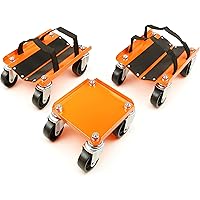 PEAKTOW PTT0102 Heavy Duty 1500Lbs V-Slide Snowmobile Dolly Set with Rubber Pad