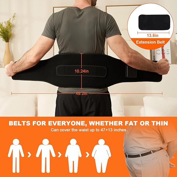 REMO CORDLESS HEATING PAD FOR BACK PAIN RELIEF, PORTABLE HEATING PAD FOR LOWER BACK, EXTENDED TO 60 INCHES, WEARABLE HEATING PADS FOR CRAMPS WITH 3 HEAT, 30MINS AUTO-OFF, BIRTHDAY GIFTS FOR MOM DAD