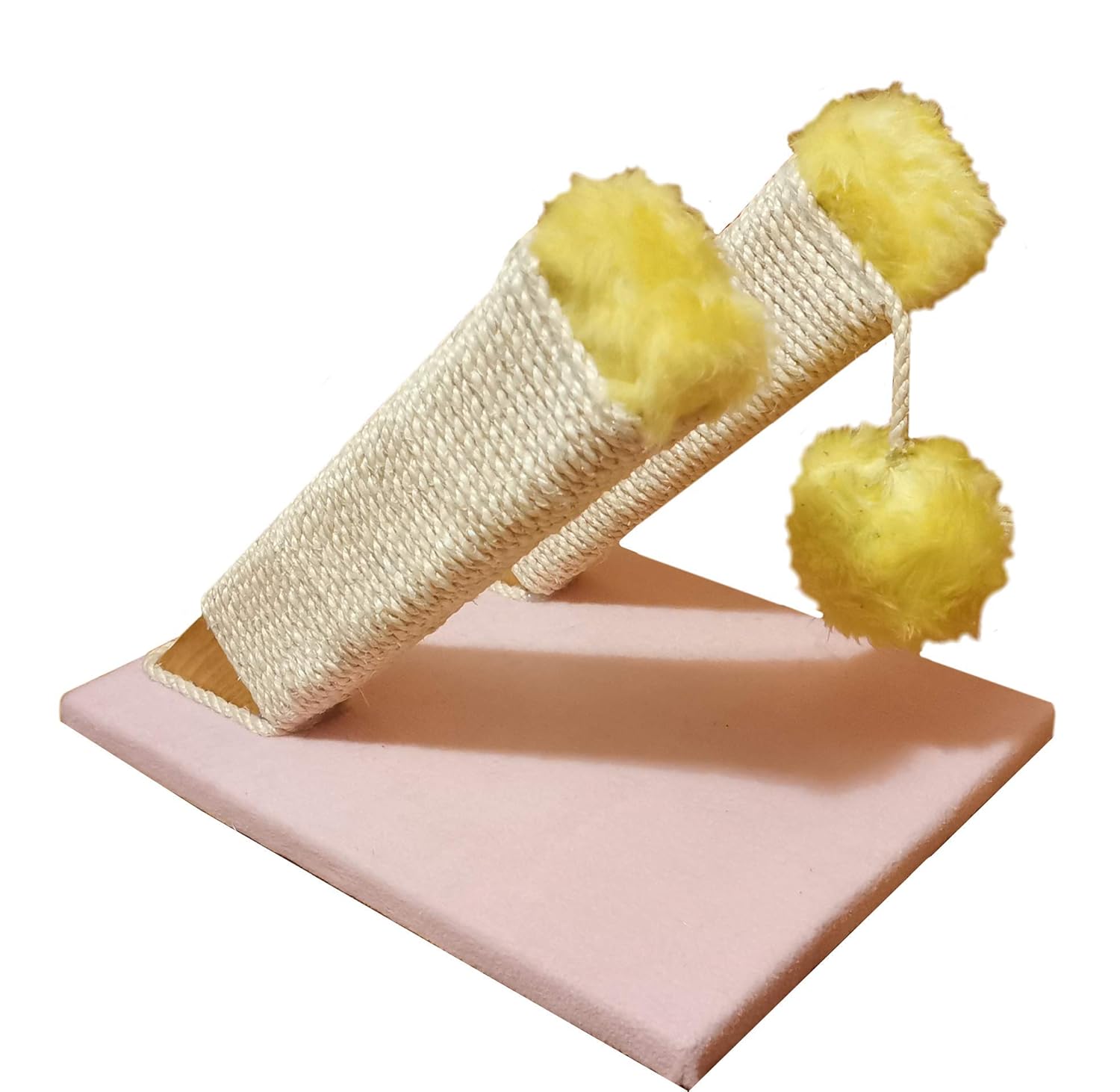 Playtime4Pets Slanted Cat Scratch Post/Twin Scratch Posts with Catnip