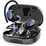 MuGo Wireless Earbuds, Bluetooth Headphones Sport, Waterproof Headset Deep Bass Loud Voice Call with Smart LED Display, BT5.0