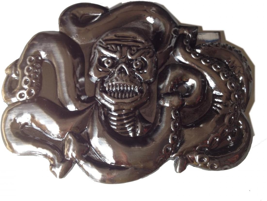 Medusa Snake Skull Mens Belt Buckle Skeleton Heavy Metal Punk Rock Western American Bolo Tie