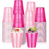 KesaPlan 50 PCS 12 OZ Plastic Cups, Party Cups Light Pink and Hot Pink Cups Disposable Drinking Cup Bulk For Bachelor Party Valentine's Galentine's Day Wedding Birthday Picnic Festive Celebrations