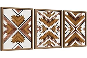 ANERZA Framed Western Wall Art Decor, Large Aztec Southwestern Prints for Bedroom, Native American Farmhouse Posters for Living Room Aesthetic, Navajo Tribal Home Bathroom Kitchen Artwork (12x16)