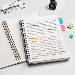 EMSHOI Lined Journal Spiral Notebook 7.48" x