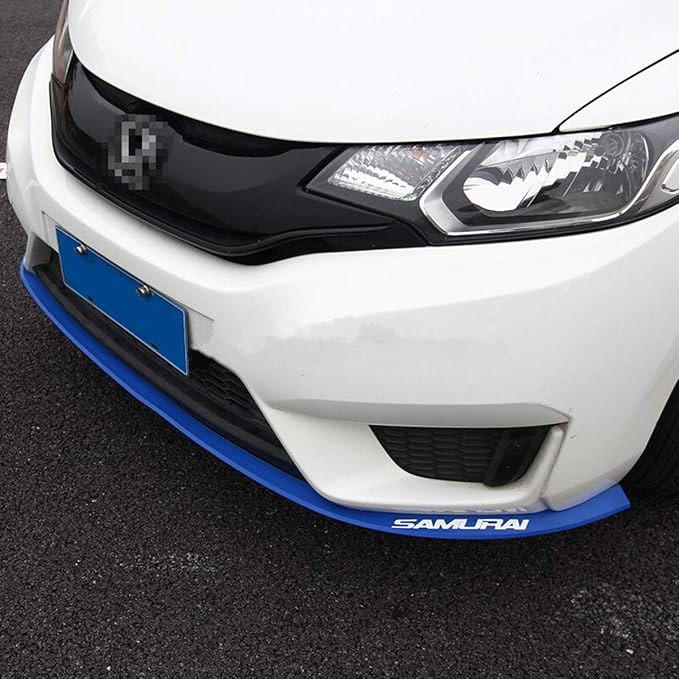 COOL·CAR Car Universal Front Lip Kit Blue Soft Rubber
