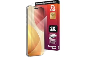 ZAGG Glass+ Screen Protector for iPhone 17 Pro Max - 3X Stronger, Impact & Shatter Protection, Scratch & Smudge-Resistant iPhone Tempered Glass, InvisibleShield, Easy PerfectFit Install