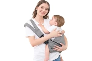 GAGAKU Toddler Carrier Adjustable Padded Sling Portable Ergonomic Baby Holder Carrier with Non-Slip Seat for 6-48 Months Infants & Toddlers (10-45 lbs)-Grey