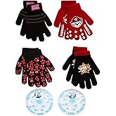 Nicklelodeon Assorted Characters 4- Pairs Gloves Cold Weather Set,Little Boys, Age 2-7 Paw Patrol 4 Pair Gloves Set with Handwarmers
