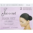 Jac-O-Net Tiny Mesh Hair Net - Chignon Bun Size, Blonde, 2 Nets Per Pack [1 Pack]
