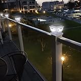 GEYUEYA Home Solar Post Cap Lights 12 LED IP65 3x3 4x4 Post Pack of 4 view 8