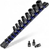 WORKPRO 11PCS E-Torx Socket Set, 1/4" &amp; 3/8" Drive Star Socket Set | CR-V Steel External Torx Socket Set(E4-E20) with PVC Socket Organizer, Ideal for Motorcycle, Automotive and Mechanical Repair