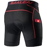 baleaf Men's Cycling Underwear 4D Padded Bike Shorts Pocket Mountain Bike Liner Bicycle Gear