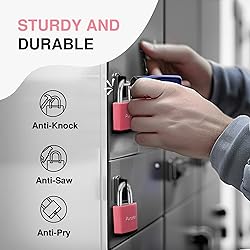 Puroma Lock Keyed Padlock, 2 Pack Aluminum Locks