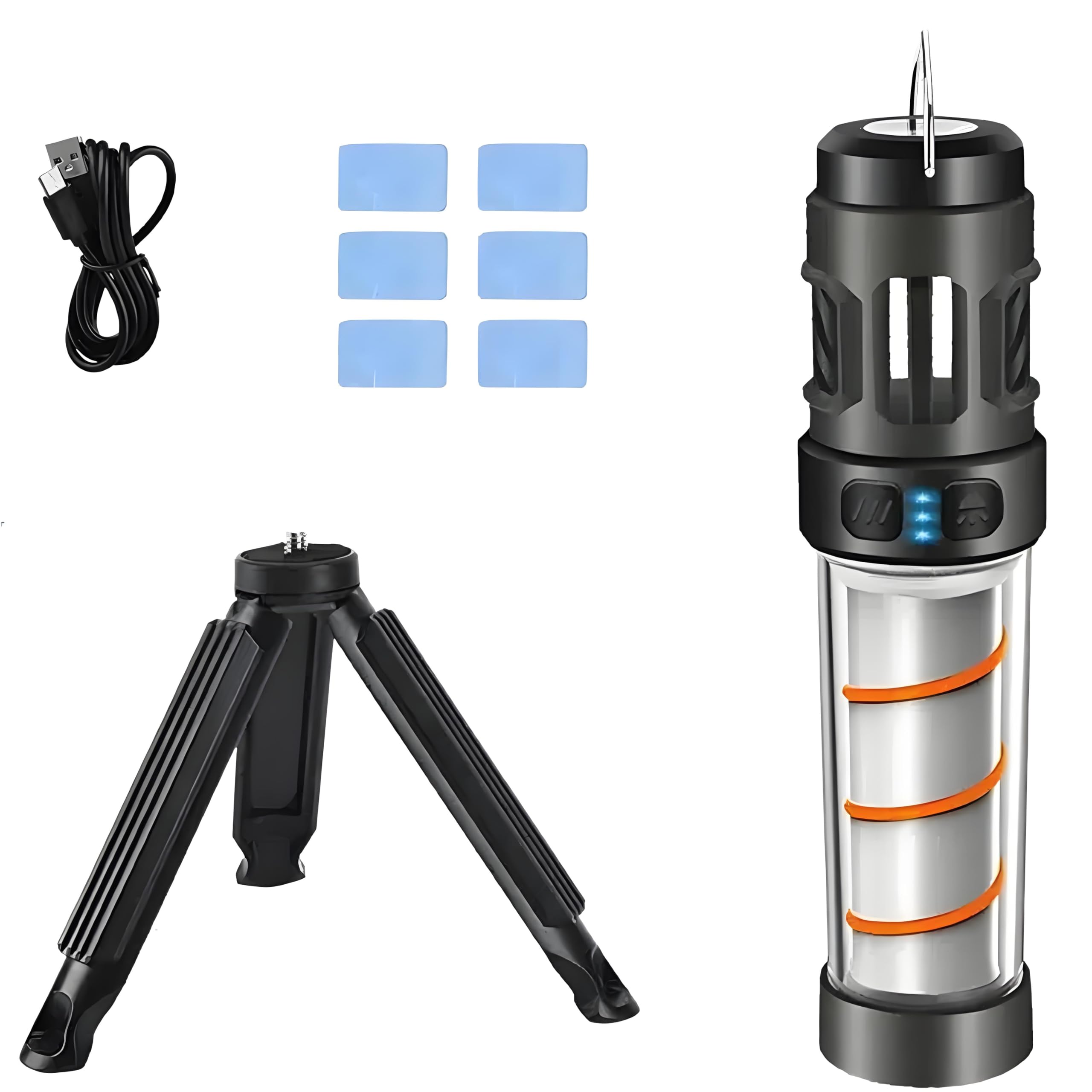 Photo 1 of 3-in-1 Buzz Defense Portable Flashlight Camping Lantern Lights with Magnetic Base,IPX6 Waterproof, Dual Color Light Modes & Heating Function for Outdoor Hiking/Camping
