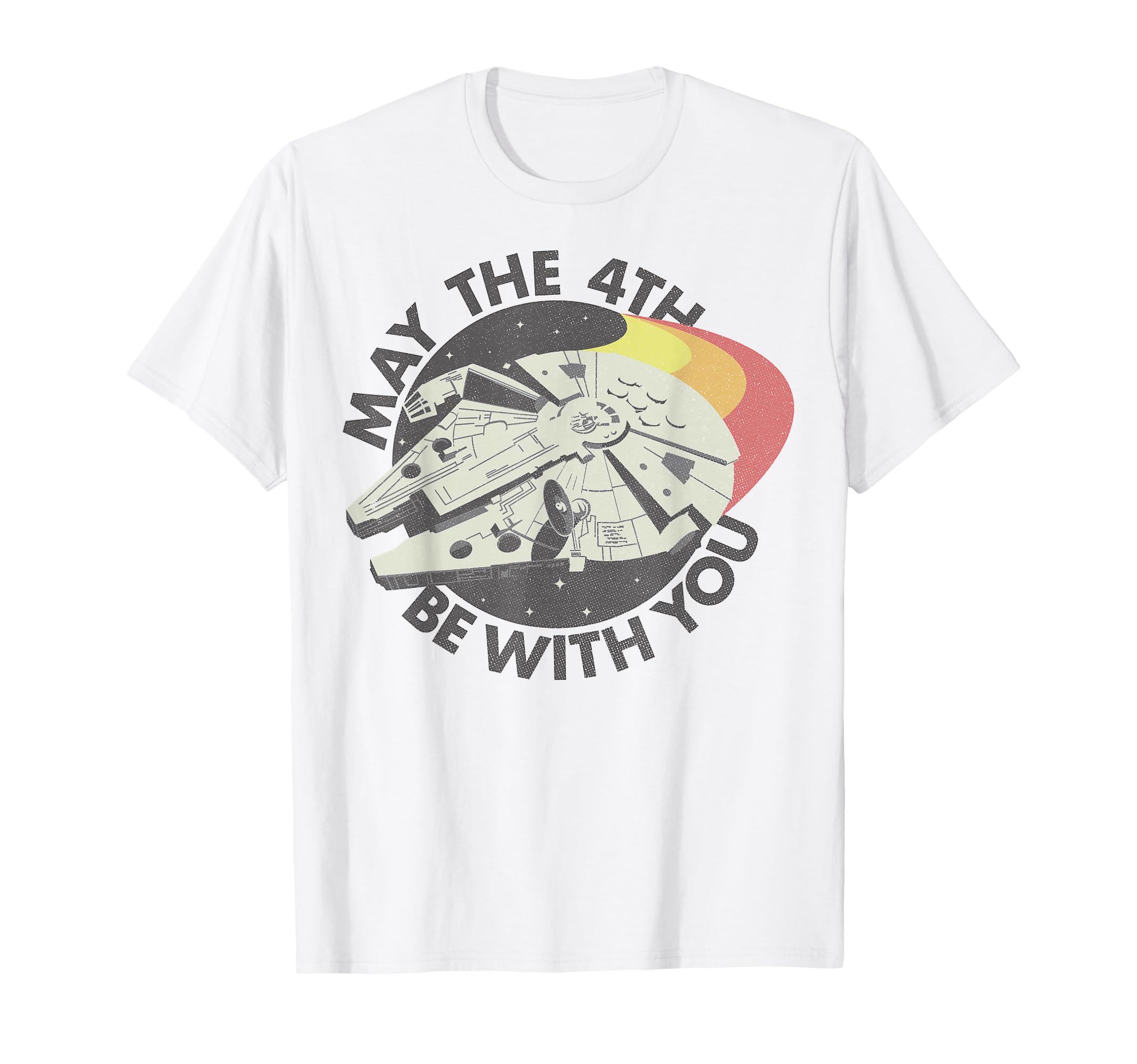 Star Wars Millennium Falcon May The 4th Be With You Retro T-Shirt