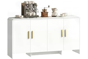 HOMCOM Modern Sideboard, 60" Buffet Cabinet with 4 Storage Compartments, Kitchen Storage Cabinet with Soft Close Doors, TV St