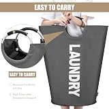 DOKEHOM 90L Large Collapsible Laundry Basket Freestanding Tall Hamper Dark Grey view 4