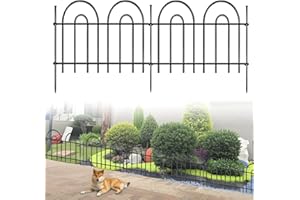 AVELOTUUG 45ft X 13in Animal Barrier Fence, 32 Panels No Dig Fence for Dogs Rabbit, Anti Digging Defense Barrier Garden Edging Border, Rustproof Metal Arched Decorative Garden Fencing for Outdoor, Yard, Lawn