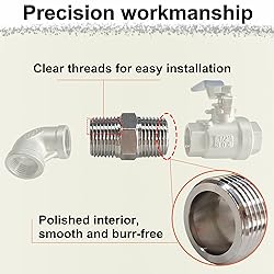 1" Male x 1" Male Hex Nipple Pipe Fittings, 304