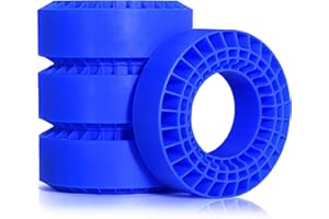 REDSPIDER Silicone Rubber 1.9 Tire Inserts，1.9 Tires Waterproof Soft and Highly Elastic Inner Filler，for 1/10 RC Crawler Axial SCX10 Capra RXB10 TF2 Redcat Gen7 Gen8 TRX4 Tire Upgrade （4pcs） (Blue)