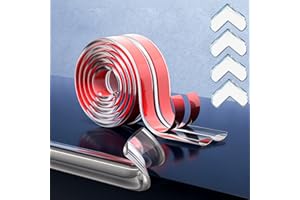 SHDSL Baby Proofing, Edge Protector Strip Clear, 10FT Silicone Soft Corner Protectors for Baby with Upgraded Pre-Taped Strong Adhesive, Edge Protectors for Sharp Corners for Cabinets, Drawers(4 Corners)