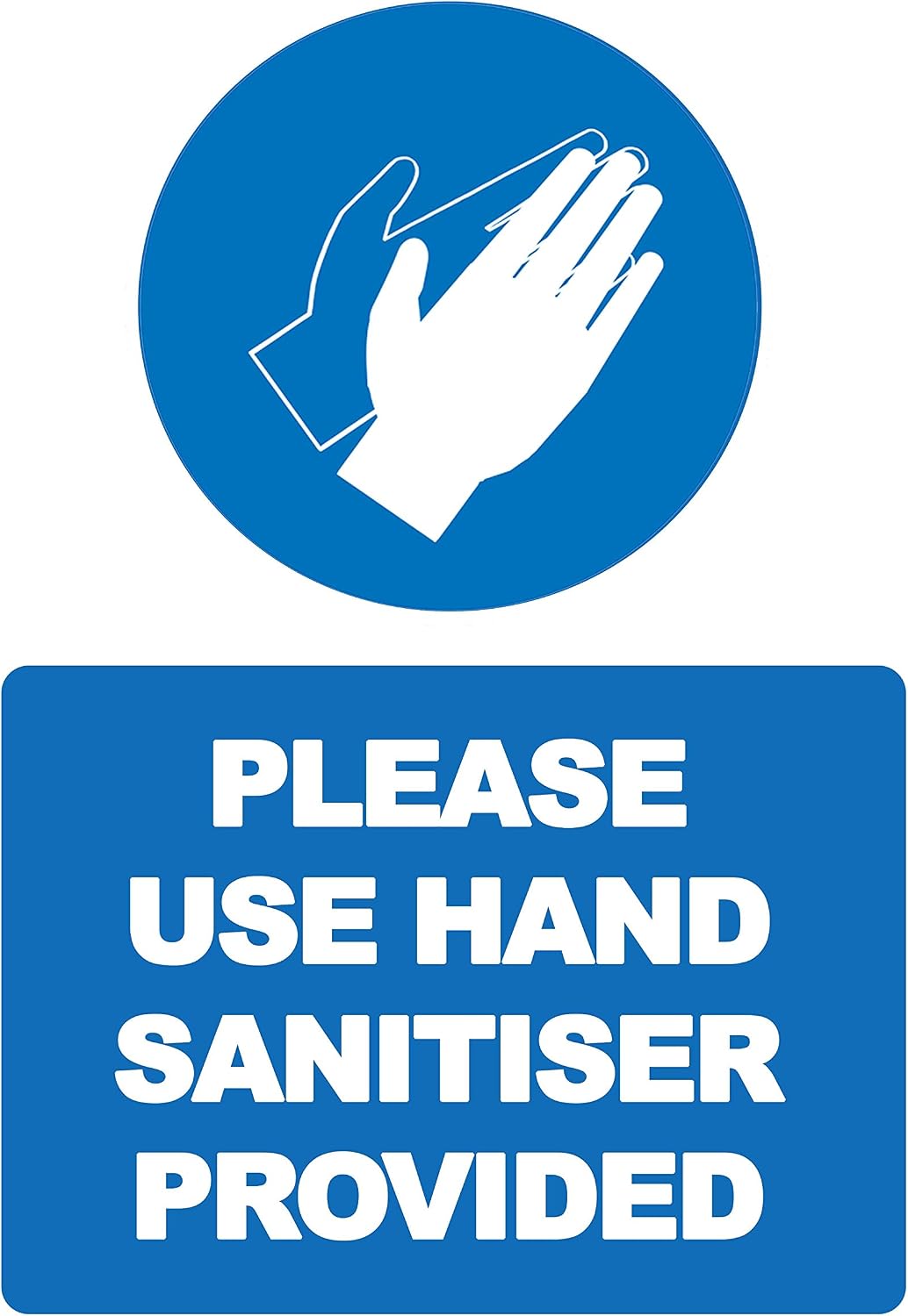 2 x please use hand sanitiser provided