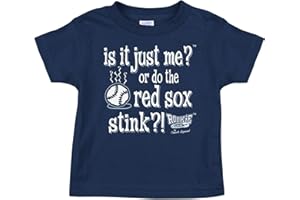 SMACK APPAREL NY Baseball Fans. is It Just Me?! (Anti-Red Sox) Navy Onesie or Toddler Tee (NB-5-6T)