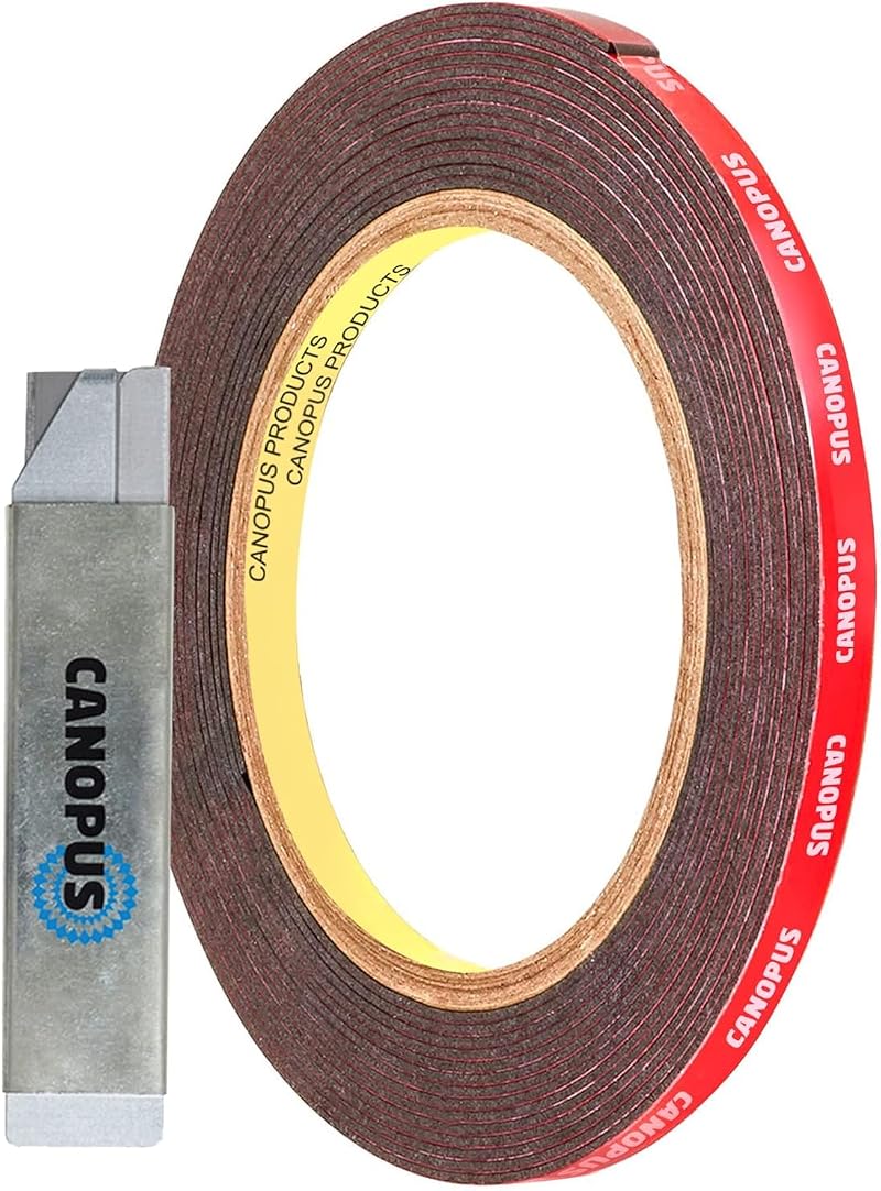 CANOPUS Heavy Duty Double Sided Tape 8mm x 3m Waterproof Foam Tape